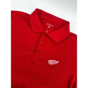 Antigua Detroit Red Wings Polo Shirt Mens Large‎ NHL Hockey